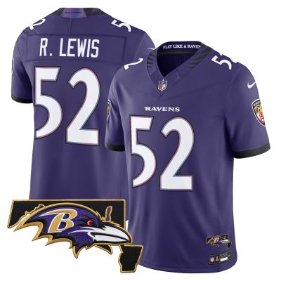 Men's Baltimore Ravens 2026 Vapor Limited Jersey V2 - Purple / Ray Lewis