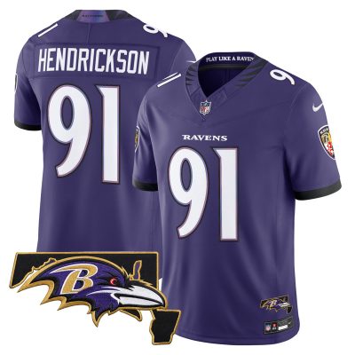 Men's Baltimore Ravens 2026 Vapor Limited Jersey V2 - Purple / Trey Hendrickson