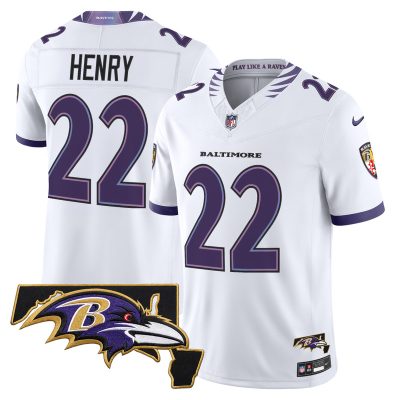 Men's Baltimore Ravens 2026 Vapor Limited Jersey V2 - White / Derrick Henry