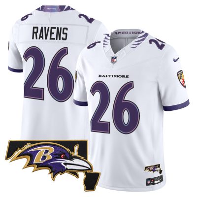 Men's Baltimore Ravens 2026 Vapor Limited Jersey V2 - White / Ravens