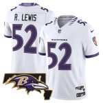 Men's Baltimore Ravens 2026 Vapor Limited Jersey V2 - White / Ray Lewis
