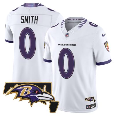 Men's Baltimore Ravens 2026 Vapor Limited Jersey V2 - White / Roquan Smith
