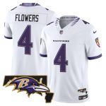 Men's Baltimore Ravens 2026 Vapor Limited Jersey V2 - White / Zay Flowers