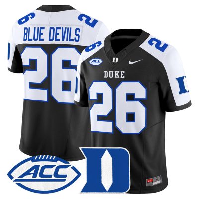 Men's Duke Blue Devils 2026 Vapor Limited Jersey - Black Alternate / #26 Blue Devils