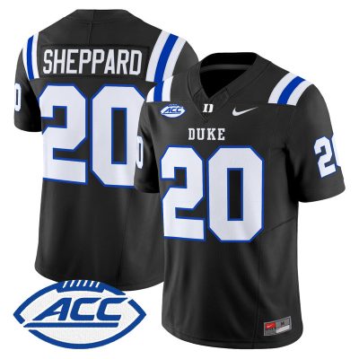 Men's Duke Blue Devils 2026 Vapor Limited Jersey - Black / Nate Sheppard