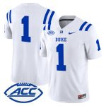 Men's Duke Blue Devils 2026 Vapor Limited Jersey - White / #1 Team