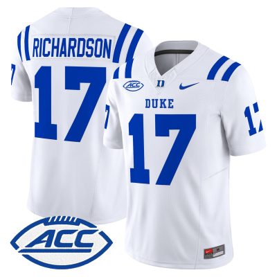 Men's Duke Blue Devils 2026 Vapor Limited Jersey - White / Jared Richardson