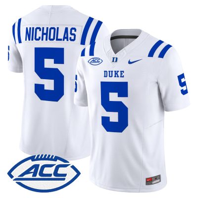 Men's Duke Blue Devils 2026 Vapor Limited Jersey - White / Javen Nicholas