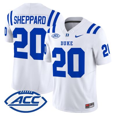 Men's Duke Blue Devils 2026 Vapor Limited Jersey - White / Nate Sheppard