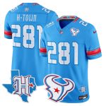 Men's Houston Texans 2026 "Rivalries" Vapor Limited Jersey - Texas Patch - Blue / H-Town 281