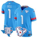 Men's Houston Texans 2026 "Rivalries" Vapor Limited Jersey - Texas Patch - Blue / Tank Dell