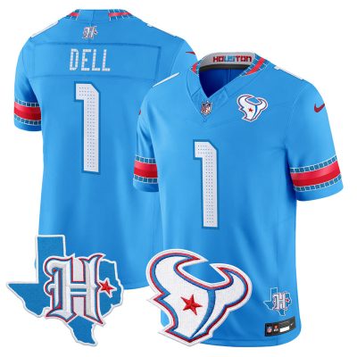 Men's Houston Texans 2026 "Rivalries" Vapor Limited Jersey - Texas Patch - Blue / Tank Dell