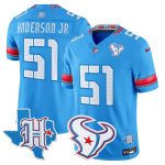 Men's Houston Texans 2026 "Rivalries" Vapor Limited Jersey - Texas Patch - Blue / Will Anderson Jr.