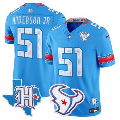 Men's Houston Texans 2026 "Rivalries" Vapor Limited Jersey - Texas Patch - Blue / Will Anderson Jr.