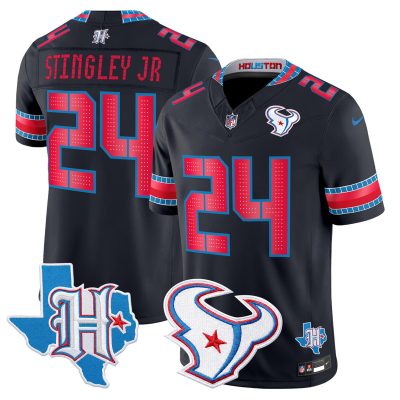 Men's Houston Texans 2026 "Rivalries" Vapor Limited Jersey - Texas Patch - Navy / Derek Stingley Jr.