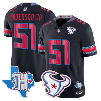 Men's Houston Texans 2026 "Rivalries" Vapor Limited Jersey - Texas Patch - Navy / Will Anderson Jr.