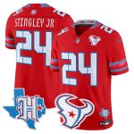 Men's Houston Texans 2026 "Rivalries" Vapor Limited Jersey - Texas Patch - Red / Derek Stingley Jr.
