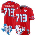 Men's Houston Texans 2026 "Rivalries" Vapor Limited Jersey - Texas Patch - Red / Screwston 713