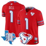 Men's Houston Texans 2026 "Rivalries" Vapor Limited Jersey - Texas Patch - Red / Tank Dell