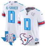 Men's Houston Texans 2026 "Rivalries" Vapor Limited Jersey - Texas Patch - White / Azeez Al-Shaair