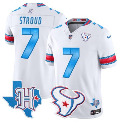 Men's Houston Texans 2026 "Rivalries" Vapor Limited Jersey - Texas Patch - White / C.J. Stroud