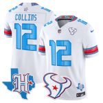 Men's Houston Texans 2026 "Rivalries" Vapor Limited Jersey - Texas Patch - White / Nico Collins