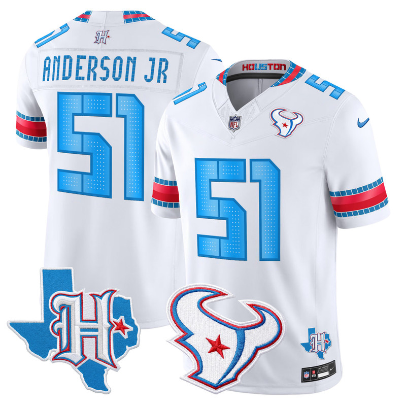 Men's Houston Texans 2026 "Rivalries" Vapor Limited Jersey - Texas Patch - White / Will Anderson Jr.
