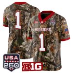Men's Indiana Hoosiers 2026 Salute to Service Vapor Limited Jersey - Stitched - Camo / #1 Team