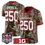 Men's Indiana Hoosiers 2026 Salute to Service Vapor Limited Jersey - Stitched - Camo / #250 America