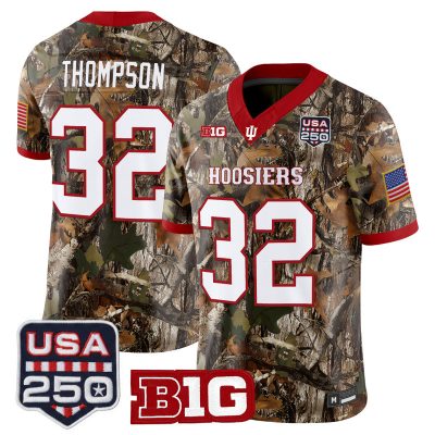 Men's Indiana Hoosiers 2026 Salute to Service Vapor Limited Jersey - Stitched - Camo / Anthony Thompson