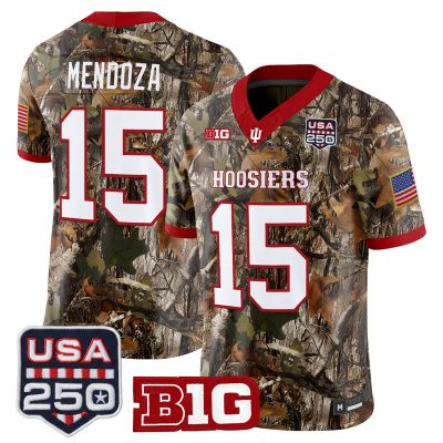 Men's Indiana Hoosiers 2026 Salute to Service Vapor Limited Jersey - Stitched - Camo / Fernando Mendoza
