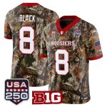 Men's Indiana Hoosiers 2026 Salute to Service Vapor Limited Jersey - Stitched - Camo / Kaelon Black