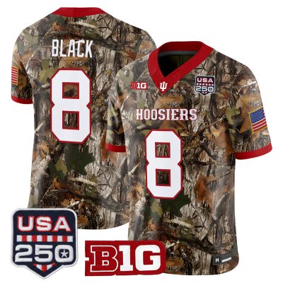 Men's Indiana Hoosiers 2026 Salute to Service Vapor Limited Jersey - Stitched - Camo / Kaelon Black