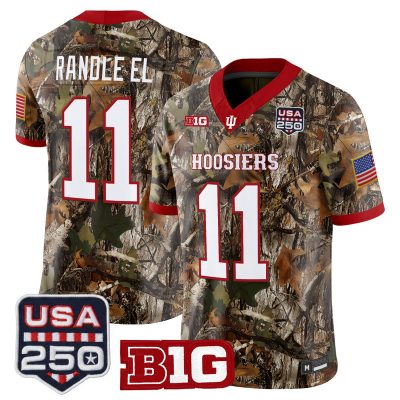 Men's Indiana Hoosiers 2026 Salute to Service Vapor Limited Jersey - Stitched - Camo / Randle El