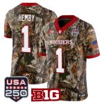 Men's Indiana Hoosiers 2026 Salute to Service Vapor Limited Jersey - Stitched - Camo / Roman Hemby