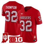 Men's Indiana Hoosiers 90s Throwback Vapor Limited Jersey - Indiana State Patch - Red / Anthony Thompson