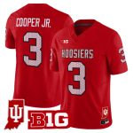 Men's Indiana Hoosiers 90s Throwback Vapor Limited Jersey - Indiana State Patch - Red / Omar Cooper Jr.