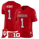 Men's Indiana Hoosiers 90s Throwback Vapor Limited Jersey - Indiana State Patch - Red / Roman Hemby