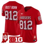 Men's Indiana Hoosiers 90s Throwback Vapor Limited Jersey - Indiana State Patch - Red / Rust Born 812