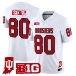 Men's Indiana Hoosiers 90s Throwback Vapor Limited Jersey - Indiana State Patch - White / Charlie Becker