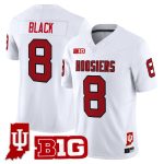 Men's Indiana Hoosiers 90s Throwback Vapor Limited Jersey - Indiana State Patch - White / Kaelon Black