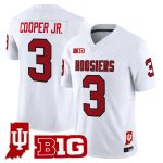 Men's Indiana Hoosiers 90s Throwback Vapor Limited Jersey - Indiana State Patch - White / Omar Cooper Jr.