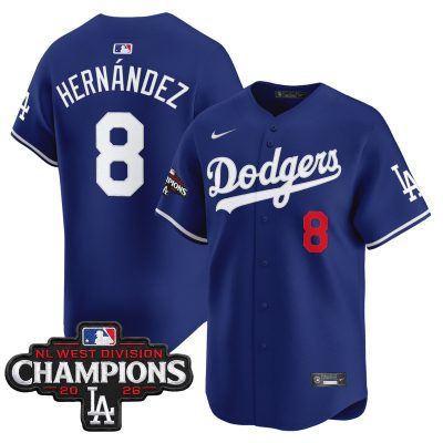 Men's Los Angeles Dodgers NL West Division Champions Patch Vapor Premier Limited Jersey - Royal / Kike Hernandez
