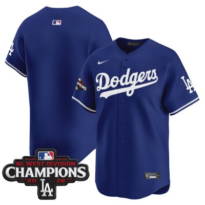 Men's Los Angeles Dodgers NL West Division Champions Patch Vapor Premier Limited Jersey - Royal / Team