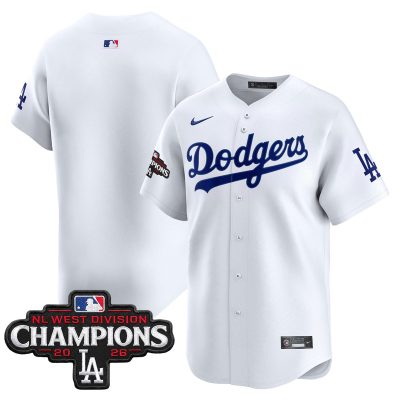 Men's Los Angeles Dodgers NL West Division Champions Patch Vapor Premier Limited Jersey - White / Team