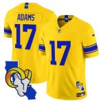Men's Los Angeles Rams 2026 Alternate Vapor Limited Jersey - California Map - Classic Sol / Davante Adams