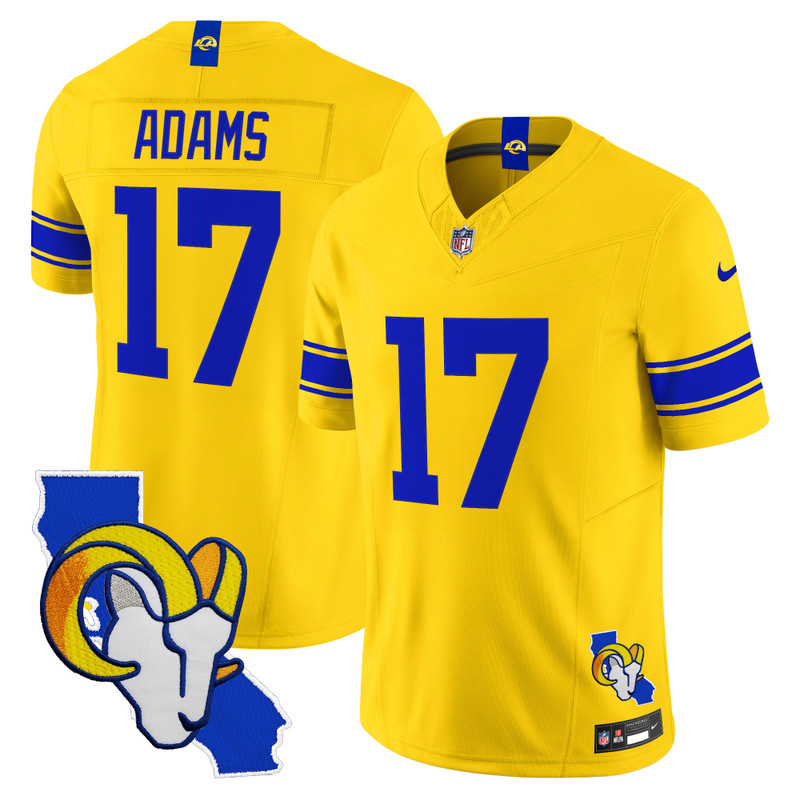 Men's Los Angeles Rams 2026 Alternate Vapor Limited Jersey - California Map - Classic Sol / Davante Adams