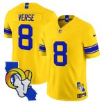 Men's Los Angeles Rams 2026 Alternate Vapor Limited Jersey - California Map - Classic Sol / Jared Verse
