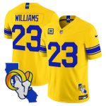 Men's Los Angeles Rams 2026 Alternate Vapor Limited Jersey - California Map - Classic Sol / Kyren Williams