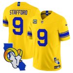 Men's Los Angeles Rams 2026 Alternate Vapor Limited Jersey - California Map - Classic Sol / Matthew Stafford